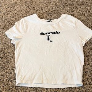 White Scorpio Graphic Tee